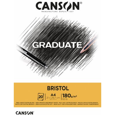 Canson Skicák Graduate Bristol na kresbu a skici 180g m2 20ks A4