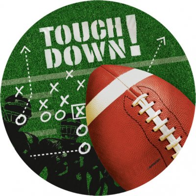 Amscan Touchdown! talířky papírové 23 cm – Hledejceny.cz