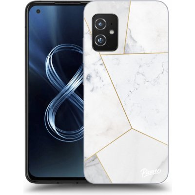 Pouzdro Picasee silikonové Asus Zenfone 8 ZS590KS - White tile čiré – Sleviste.cz