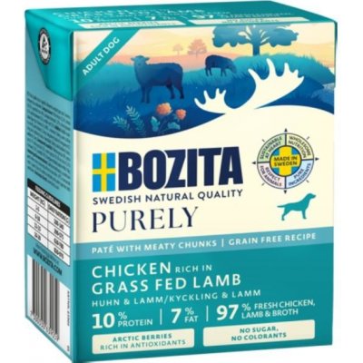 Bozita Purely Dog paté s kuřecím a jehněčím GF 6 x 370 g – Hledejceny.cz
