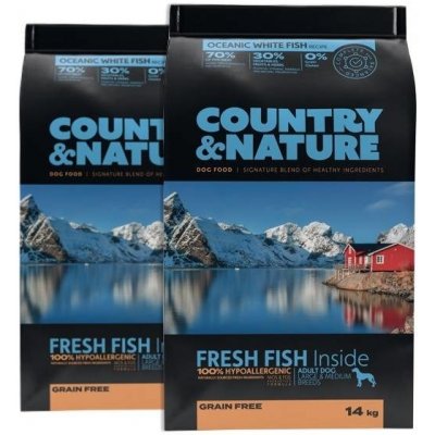 Country & Nature Adult Large/Medium bílá ryba 2 x 14 kg