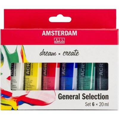 Sada akrylových barev Talens Amsterdam 6x20 ml – Zboží Mobilmania