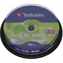 Médium pro vypalování Verbatim CD-RW 700MB 12x, SERL, spindle, 10ks (43480)