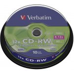 Verbatim CD-RW 700MB 12x, SERL, spindle, 10ks (43480) – Zboží Živě