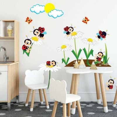 INSPIO Samolepky do dětského pokoje - Berušky N.1 - 78x138cm – Zboží Mobilmania