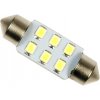 Autožárovka Rabel 36 mm 6 smd C5W C10W C15W SV8,5 bílá