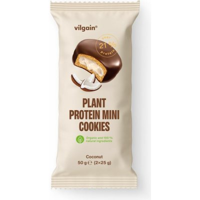 Vilgain Plant Protein Mini Cookies kokos 50 g – Zboží Dáma