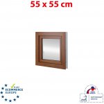 OKNA HNED Plastové okno 55x55 cm otevíravé i sklopné levé, zlatý dub/bílá – Sleviste.cz