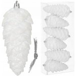 Vánoční Koule na vánoční stromek Springos šiška plastová bílá 14 cm 6 ks nerozbitná – Hledejceny.cz