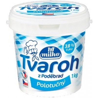 Milko tvaroh polotučný 1 kg – Zboží Dáma