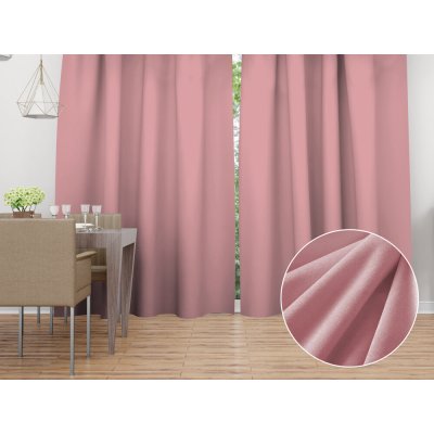 Biante Sametový závěs Velvet Premium SVP-033 Starorůžový - šířka 135 cm 135x160 cm – Hledejceny.cz