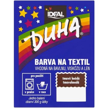 Duha barvy na textil Tmavě hnědá