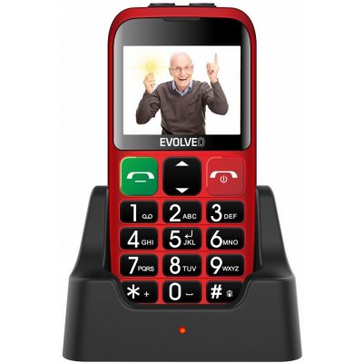 EVOLVEO EasyPhone EB, mobilní telefon pro seniory, červená EP-850-EBR – Zboží Mobilmania