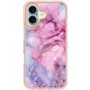 Pouzdro a kryt na mobilní telefon Apple PROTEMIO 86536 IMD MARBLE Ochranný kryt pro Apple iPhone 16 Plus PINK