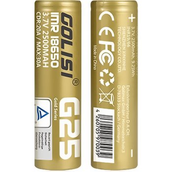Golisi baterie G22 IMR 18650 2200mAh 20A 30A