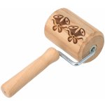 ČistéDřevo Embosovaný jednoruční váleček na těsto zvonečky – Zboží Dáma