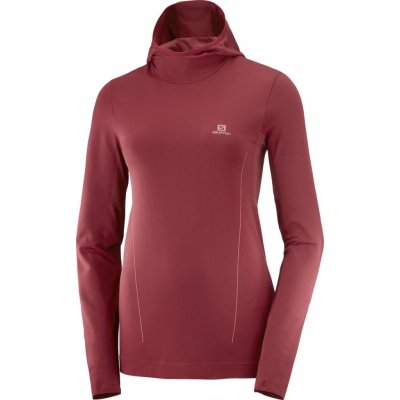 Salomon Comet Seamless hoody W červená – Hledejceny.cz