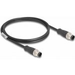 Delock 80806 M 12 CAT 5e S/FTP 1m černý – Zboží Živě