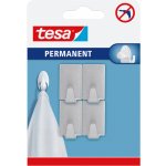 tesa Samolepicí háčky Permanent S obdélníkové, nerezová ocel, 4 ks – Zboží Dáma