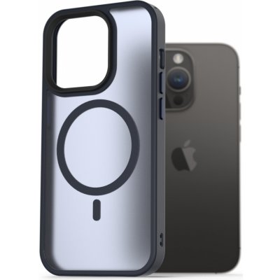 Pouzdro AlzaGuard Matte Case Compatible with MagSafe iPhone 14 Pro tmavě modré – Zboží Živě