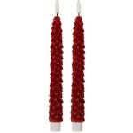 Clayre & Eef Set 2ks vínová úzká svíčka stromek Led Candle - Ø 2*25 cm / 2*AAA – Hledejceny.cz