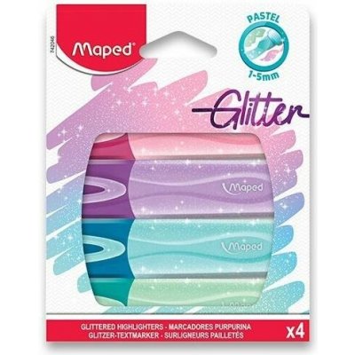 Maped Fluo Peps Glitter sada 4 barev 742046 – Hledejceny.cz