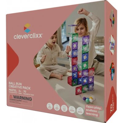 Cleverclixx Kuličkodráha Ball Run Creative Pack Pastel 70 ks – Hledejceny.cz