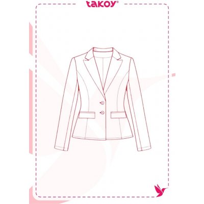 Takoy Elektronický PDF střih dámské sako z gabardénu Cassidy-40-46 – Hledejceny.cz