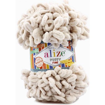Alize příze Puffy Fine 599 světlá lněná – Zboží Dáma