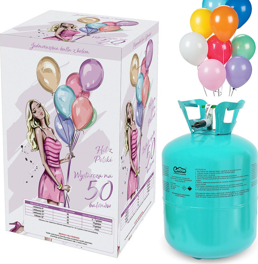 Specifikace Godan Party helium na 50 balónků - Pouze helium - Heureka.cz