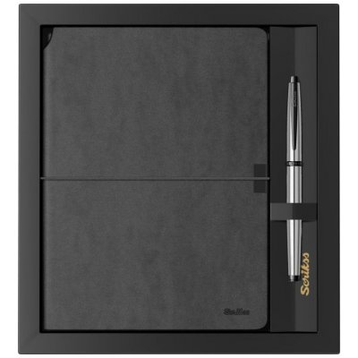 Scrikss SC389061 Metropolis Stainless Steel BT sada roller + zápisník – Zboží Živě