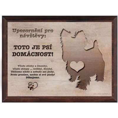 Sport hobby Vtipná cedulka Yorkshire teriér/MDF6009 20 x 15 cm a stojánek – Sleviste.cz