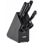 Wusthof Sada nožů s černým blokem sekáčkem ocílkou a nůžkami Classic 6 ks – Sleviste.cz