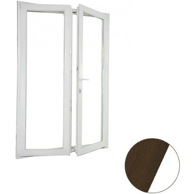 Aluplast dvoukřídlé balkonové dveře ořech/bílá Pravé 160 x 220 cm – Hledejceny.cz