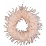 MagicHome Věnec Vánoce péřový růžový závěsný 35 cm – Hledejceny.cz
