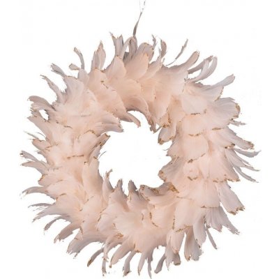 MagicHome Věnec Vánoce péřový růžový závěsný 35 cm – Hledejceny.cz