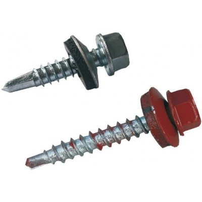 SATJAM Spojovací vruty lakované - SDT samovr.šrouby-dřevo 4,8x35 - RAL3011 Červená Z1761 – Zboží Mobilmania