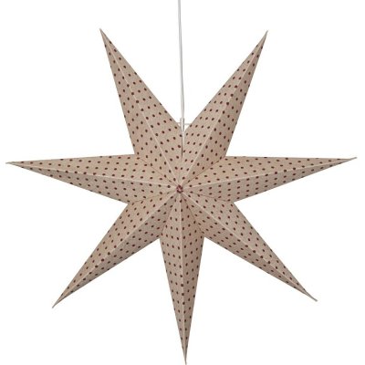 Star trading Vánoční papírová hvězda COTTON P.60 cm, bez světelného zdroje (083-00) – Hledejceny.cz