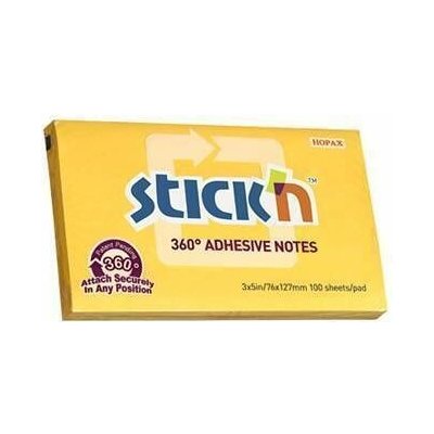 Samolepicí bloček, žlutá, 76x127 mm, 100 listů, STICK N 21555 – Hledejceny.cz