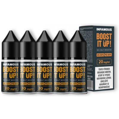 Infamous Liqonic NicSalt MTL booster 50/50 20 mg 5x10 ml – Hledejceny.cz