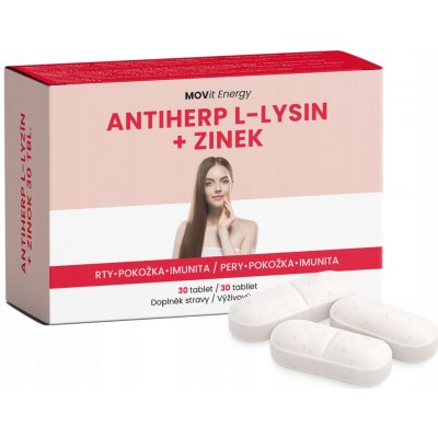 MOVit AntiHerp L-Lysin + Zinek 30 tablet – Hledejceny.cz
