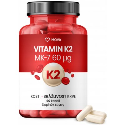 MOVit Vitamin K2 MK-7 60mcg 90 kapslí – Hledejceny.cz