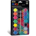 akrylové barvy primo Fluo+metal 14 x 4,5ml blistr – Zbozi.Blesk.cz