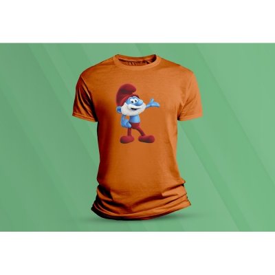 Sandratex dětské bavlněné tričko Taťka Šmoula. oranžová – Zboží Mobilmania