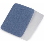 Stoklasa Klasická nažehlovací záplata modrá jeans RIFLOVÁ, textilní bavlněná 740371/4, jednobarevná modrá světlá, 5,3x7,9cm, 10 kusů v balení – Sleviste.cz