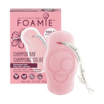 Foamie Hibiskiss organický tuhý šampon pro poškozené vlasy 80 g