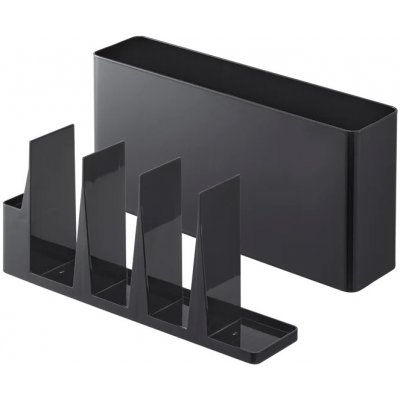 YAMAZAKI Organizér na kuchyňské nástroje a prkénko Tower 8147, černý – Zboží Dáma