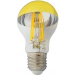 Baterie centrum LED žárovka se zrcadlovým vrchlíkem DECOR MIRROR A60 E27/8W/230V 4200K zlatá BC0375 – Hledejceny.cz