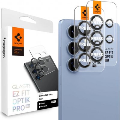 Spigen Glass tR EZ Fit Optik Pro HD 2-BALENÍ černé ochranné tvrzené sklo Samsung Galaxy S25 Ultra (AGL09084) – Zboží Živě