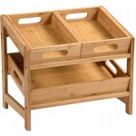 Bambusový KUCHYŇSKÝ REGAL vytahovací tácky x3 – Zboží Dáma